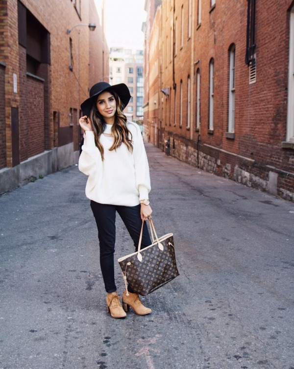 cozy sweater shein sincerely humble faiza inam nordstrom boots louis vuitton  4 fall hats