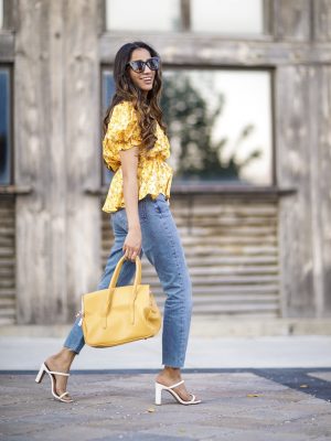 Add these Trending Summer Shoes to your High Heels Mule Sandals by Steve Madden White heels 2019 trend Sincerely Humble Faiza Inam Puffy Bouse Yellow Floral 4 | Sincerely Humble